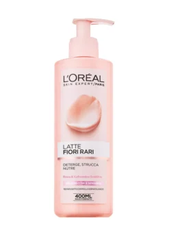 L'Oréal Paris Latte Struccante Fiori Rari, Strucca e Idrata la Pelle, per Pelli Secche e Sensibili.