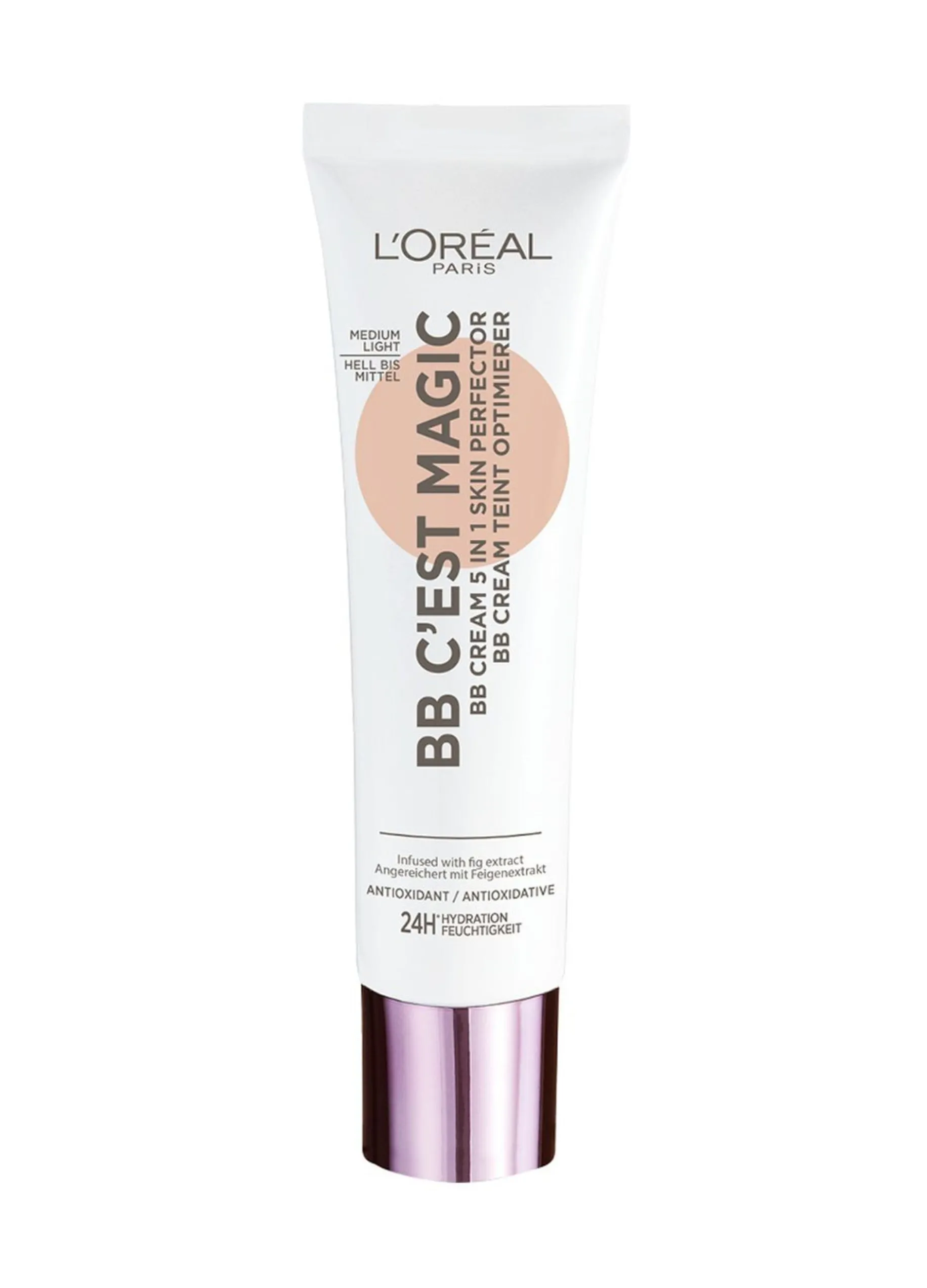 L'Oréal Paris MakeUp BB Cream C'est Magique, Crema Colorata Idratante e Uniformante, 03 Medium Light, 30 ml.