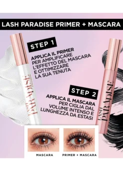 L'Oréal Paris Mascara Volumizzante e Allungante Lash Paradise, Formula Arricchita con Oli e Nutrienti, Extra Black, 6 ml.