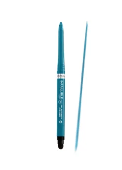 L'Oréal Paris Matita Automatica in Gel Infaillible 36H Grip Liner, Tratto Sfumabile a Lunga Tenuta, Waterproof, Formula in Gel, Tonalità: 07 Turquoise Faux Fur.