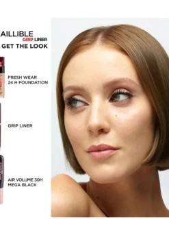 L'Oréal Paris Matita Automatica in Gel Infaillible 36H Grip Liner, Tratto Sfumabile a Lunga Tenuta, Waterproof, Formula in Gel, Tonalità: 04 Brown Denim.