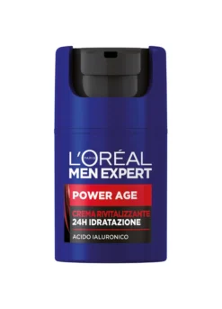L’Oréal Paris Men Expert Power Age, Crema Rivitalizzante 24H Idratazione, Con Acido Ialuronico, 50ml.