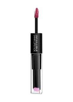 L'Oréal Paris Rossetto Balsamo 2in1 Infaillible 2 Step 24H, Rossetto a Lunga Tenuta, Balsamo Idratante, Effetto No Transfer, 214 Raspberry For Life.