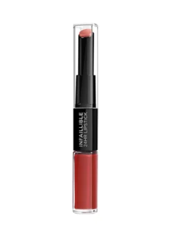 L'Oréal Paris Rossetto Balsamo 2in1 Infaillible 2 Step 24H, Rossetto a Lunga Tenuta, Balsamo Idratante, Effetto No Transfer, 506 Red Infaillible.