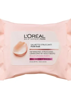 L'Oréal Paris Salviette Struccanti Fiori Rari, Strucca e Idrata la Pelle, per Pelli Secche e Sensibili.