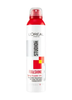 L'Oréal Paris Spray per Capelli Studio Line Fix&Shine, Fissaggio Iper Forte, 250ml.