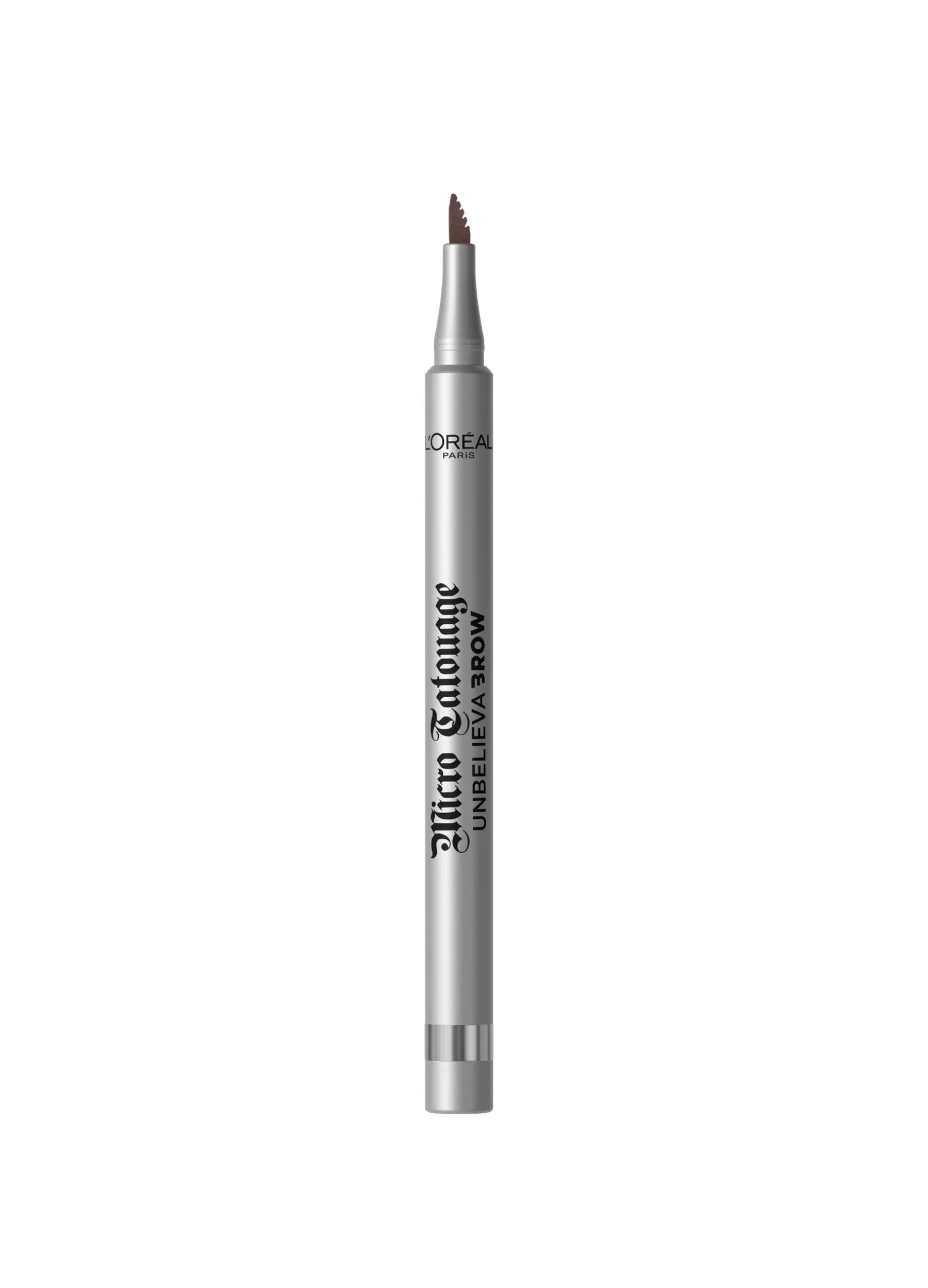 L'Oréal Paris Unbelievabrow Micro Tatouage, Pennarello per Sopracciglia, Effetto microblading, Chatain (104).