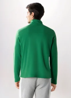 Lupetto con zip in pile uomo