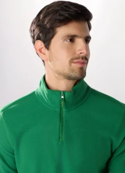 Lupetto con zip in pile uomo