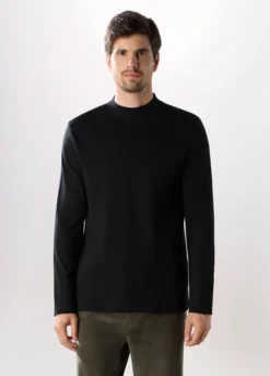 Maglia a maniche lunghe in interlock di cotone