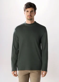 Maglia a maniche lunghe in interlock di cotone