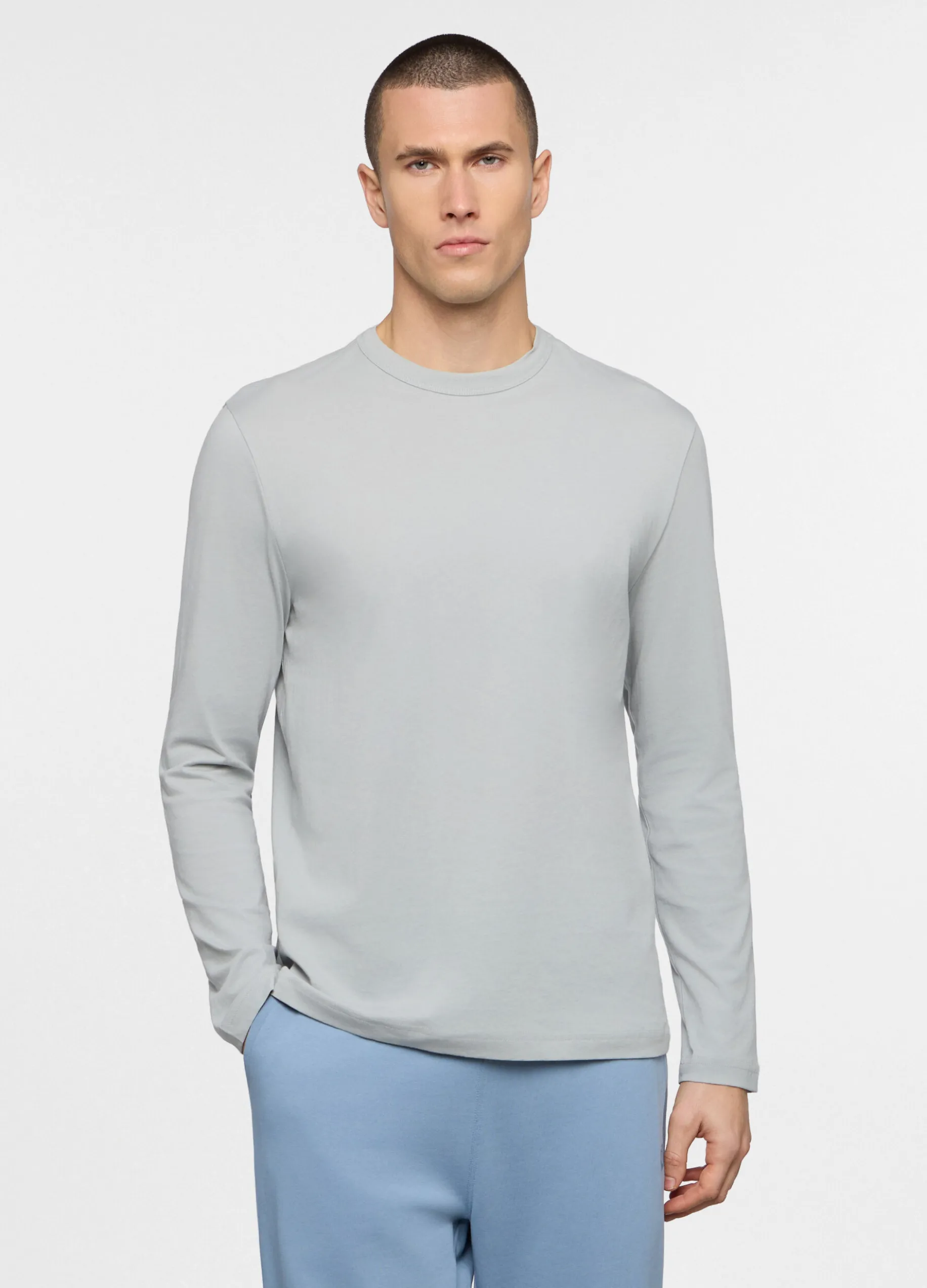 Maglia a maniche lunghe in jersey di cotone