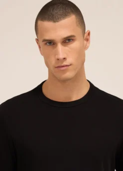 Maglia a maniche lunghe in puro cotone uomo