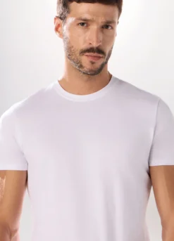 Maglietta intima girocollo in puro cotone uomo