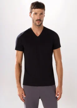 Maglietta intima scollo a V in cotone uomo