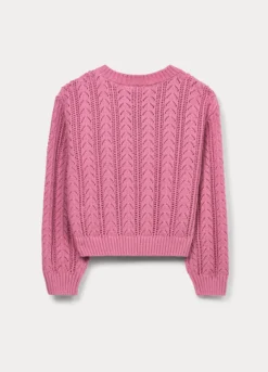 Maglione lavorato misto cotone ragazza