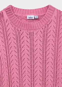 Maglione lavorato misto cotone ragazza
