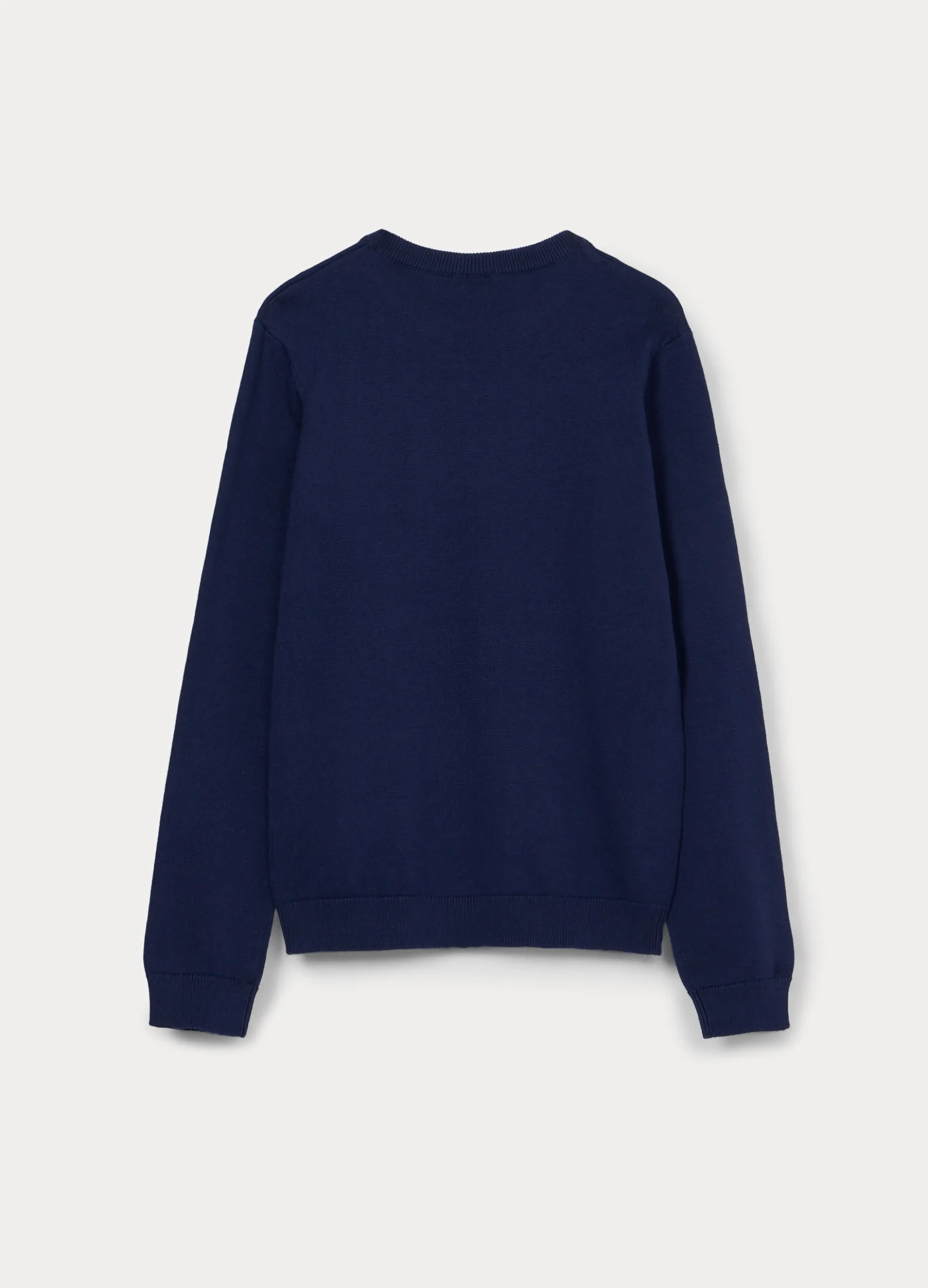 Maglione tricot girocollo in puro cotone ragazzo