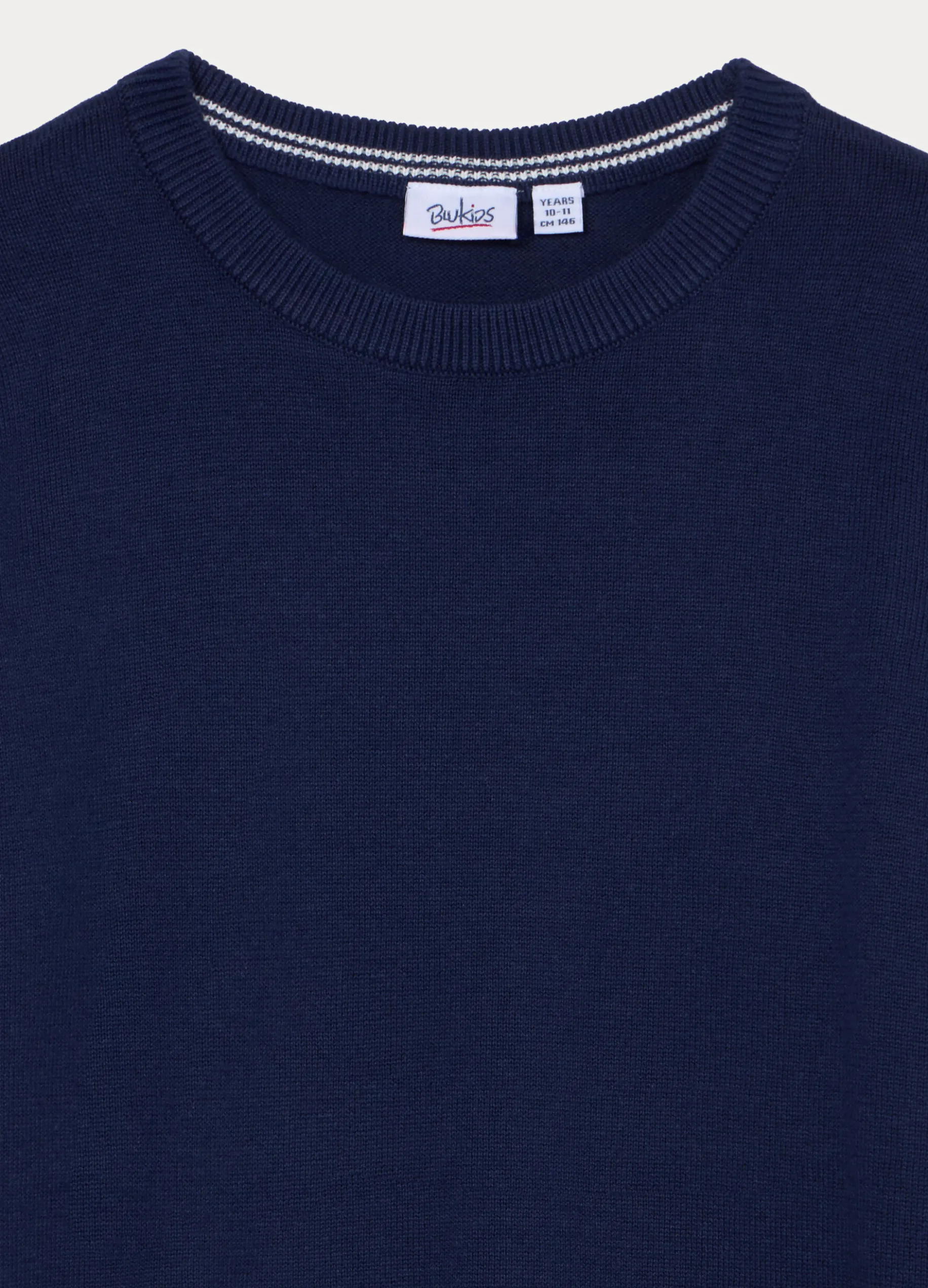 Maglione tricot girocollo in puro cotone ragazzo