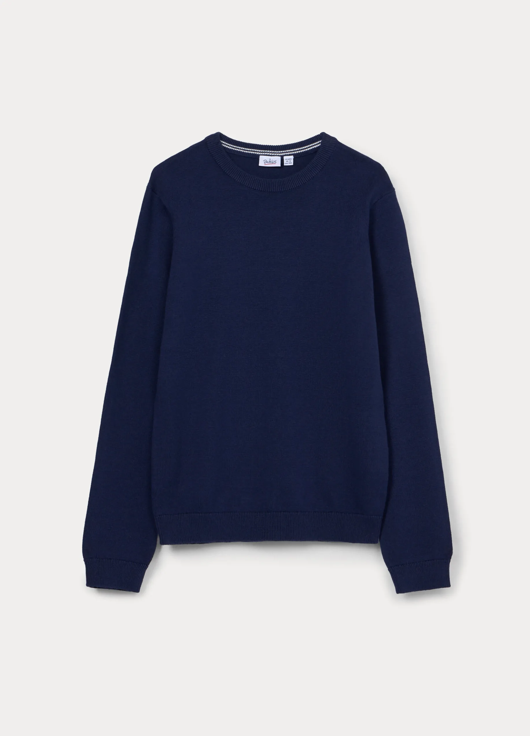 Maglione tricot girocollo in puro cotone ragazzo