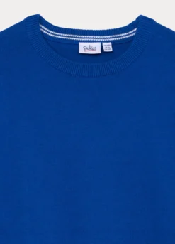 Maglione tricot girocollo in puro cotone ragazzo