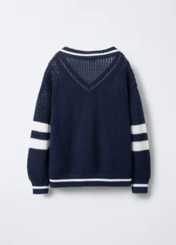 Maglione tricot misto cotone Fit Over ragazza