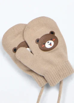 Manopole tricot con stampa neonato