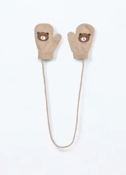 Manopole tricot con stampa neonato