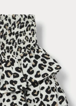 Mini gonna animalier in viscosa ragazza