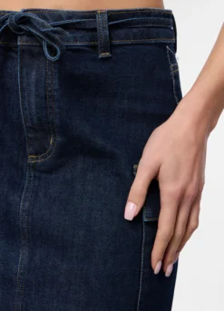 Minigonna in denim di puro cotone donna