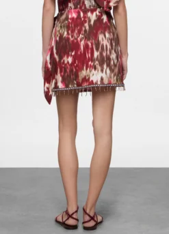Minigonna misto lino donna