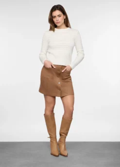Minigonna scamosciato donna