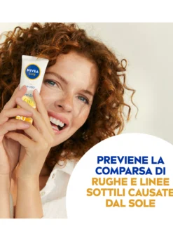 Nivea Sun UV Viso Anti-Età FP50 50 ml, Crema solare viso antirughe e antimacchie con Coenzima Q10