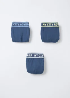 Pack 3 boxer in cotone stretch ragazzo