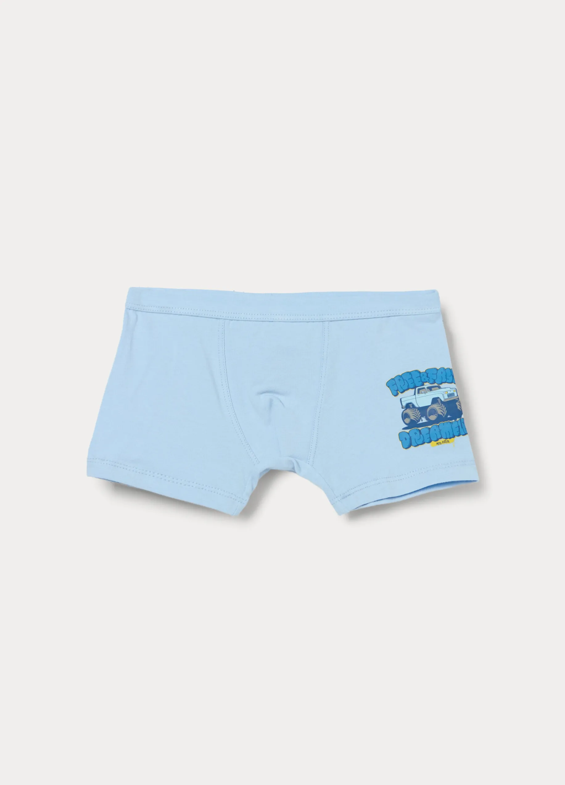 Pack 3 boxer in jersey di cotone stretch ragazzo