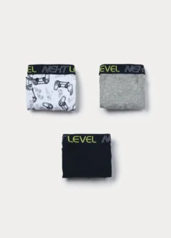 Pack 3 boxer in jersey di cotone stretch ragazzo