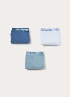 Pack 3 boxer in jersey di cotone stretch ragazzo