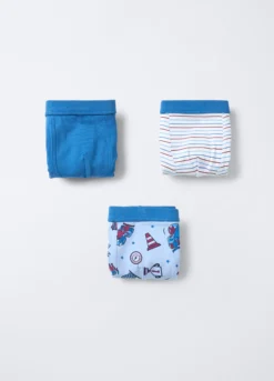 Pack 3 boxer in jersey di cotone stretch bambino