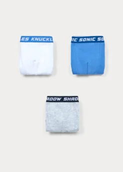 Pack 3 boxer Sonic in jersey di cotone stretch bambino