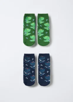 Pack 2 calze antiscivolo in spugna misto cotone bambino