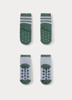 Pack 2 calze antiscivolo in spugna misto cotone