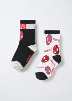 Pack 2 calze da tennis Marvel in misto cotone bambino