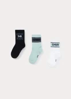 Pack 3 calze sportive in spugna stretch