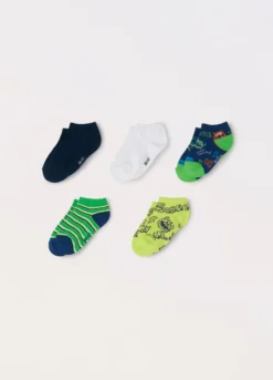 Pack 5 calzini corti misto cotone