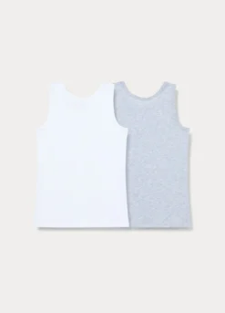 Pack 2 canotte in jersey di puro cotone bambino