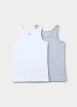 Pack 2 canotte in jersey di puro cotone ragazzo