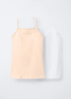 Pack 2 canotte in jersey di cotone stretch ragazza