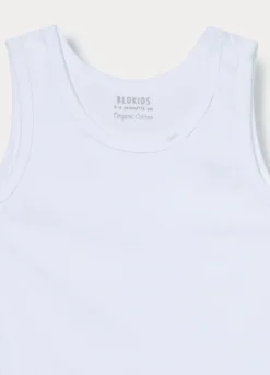 Pack 2 canotte in jersey di puro cotone bambino