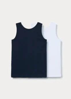 Pack 2 canotte in jersey di puro cotone bambino
