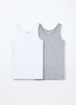 Pack 2 canotte in puro cotone bambino